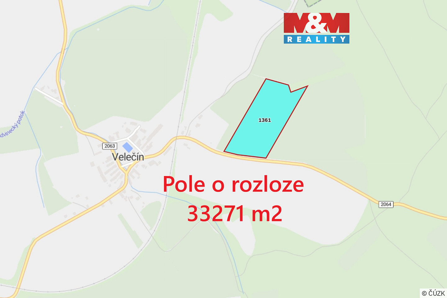 Prodej pole 33 271 m²