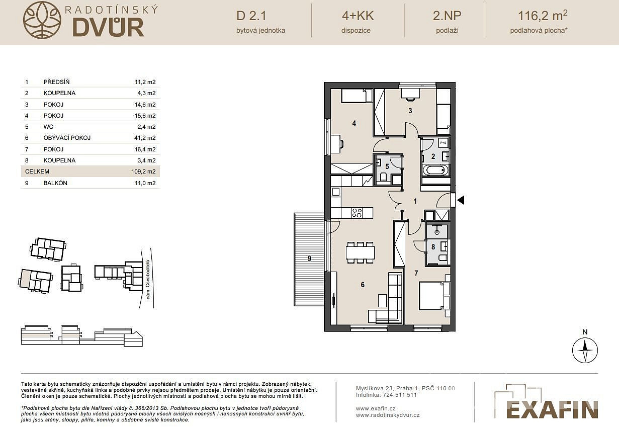 Prodej bytu 4+kk 116 m² – fotografie 3