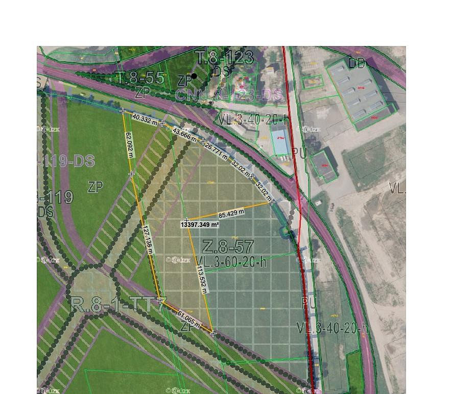 Prodej komerčního pozemku 13 397 m² – pohled 6