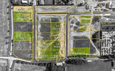 Prodej stavebního pozemku 780 m², Majetín, okres Olomouc