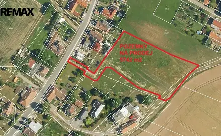 Prodej stavebního pozemku 5 742 m², Ostřetín, okres Pardubice