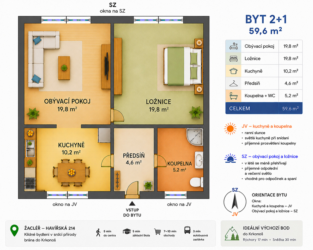 Prodej bytu 2+1 60 m² — photo 3