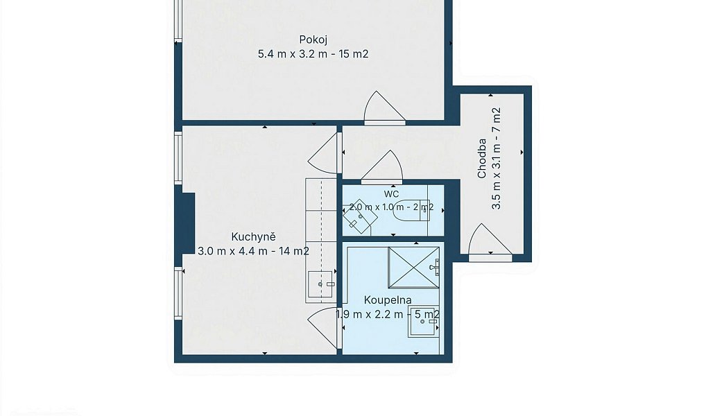 Pronájem bytu 2+kk 43 m², Český Brod – náhled fotky 14