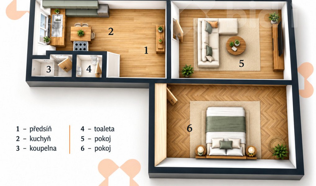 Prodej bytu 2+1 56 m², Kadaň – náhled fotky 4