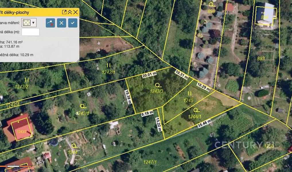 Prodej stavebního pozemku 748 m², Nebovidy – náhled fotky 3