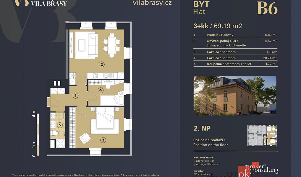Prodej bytu 3+kk 66 m², Břasy – náhled fotky 14