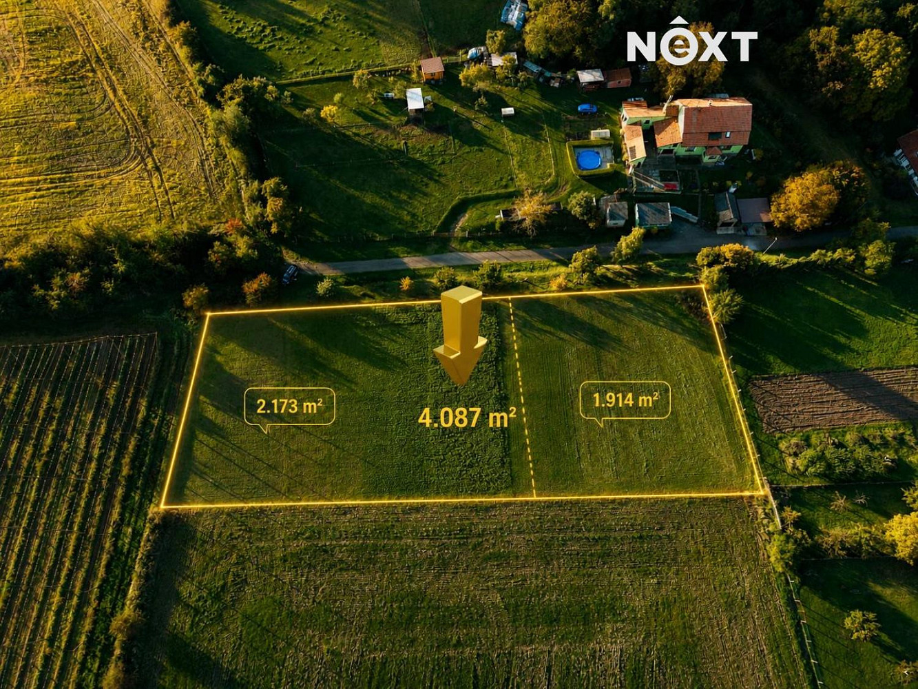 Prodej stavebního pozemku 4 087 m²