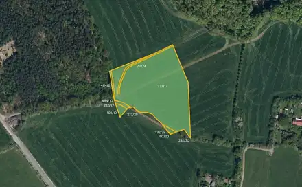 Prodej louky 5 738 m², Býšť - Hrachoviště, okres Pardubice