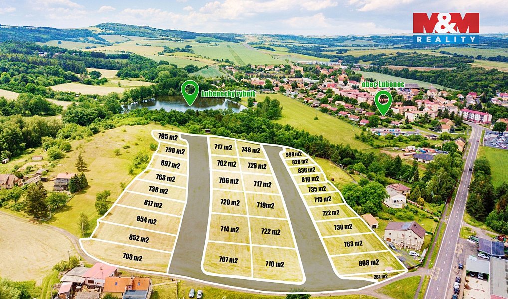 Prodej stavebního pozemku 717 m², Lubenec – náhled fotky 3