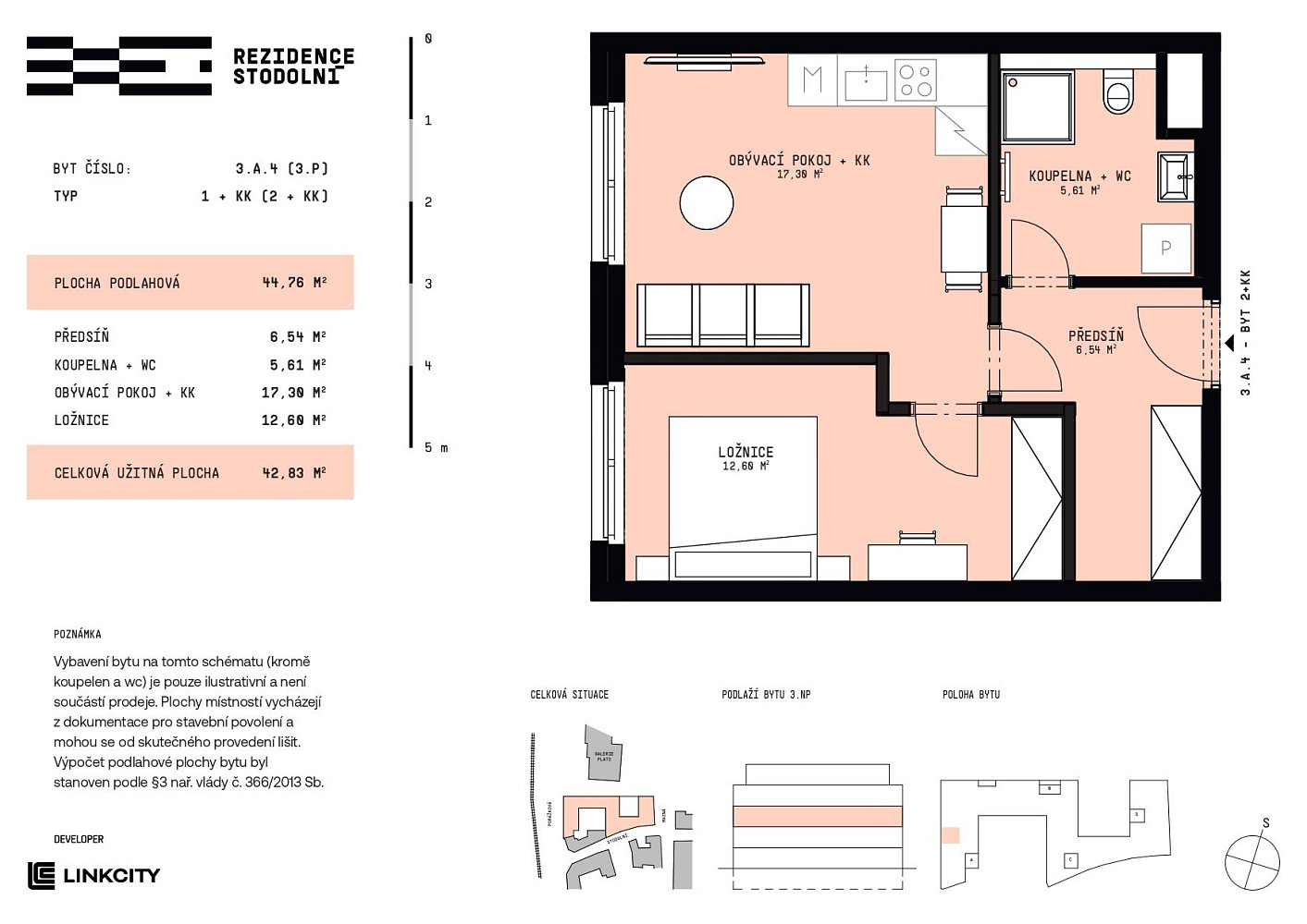 Prodej bytu 2+kk 43 m² – fotografie 3