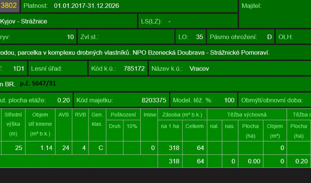 Prodej lesa 3 963 m², Vacenovice – náhled fotky 11
