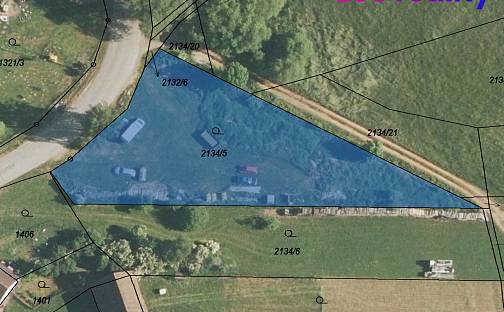 Prodej stavebního pozemku 1 843 m², Křemže, okres Český Krumlov