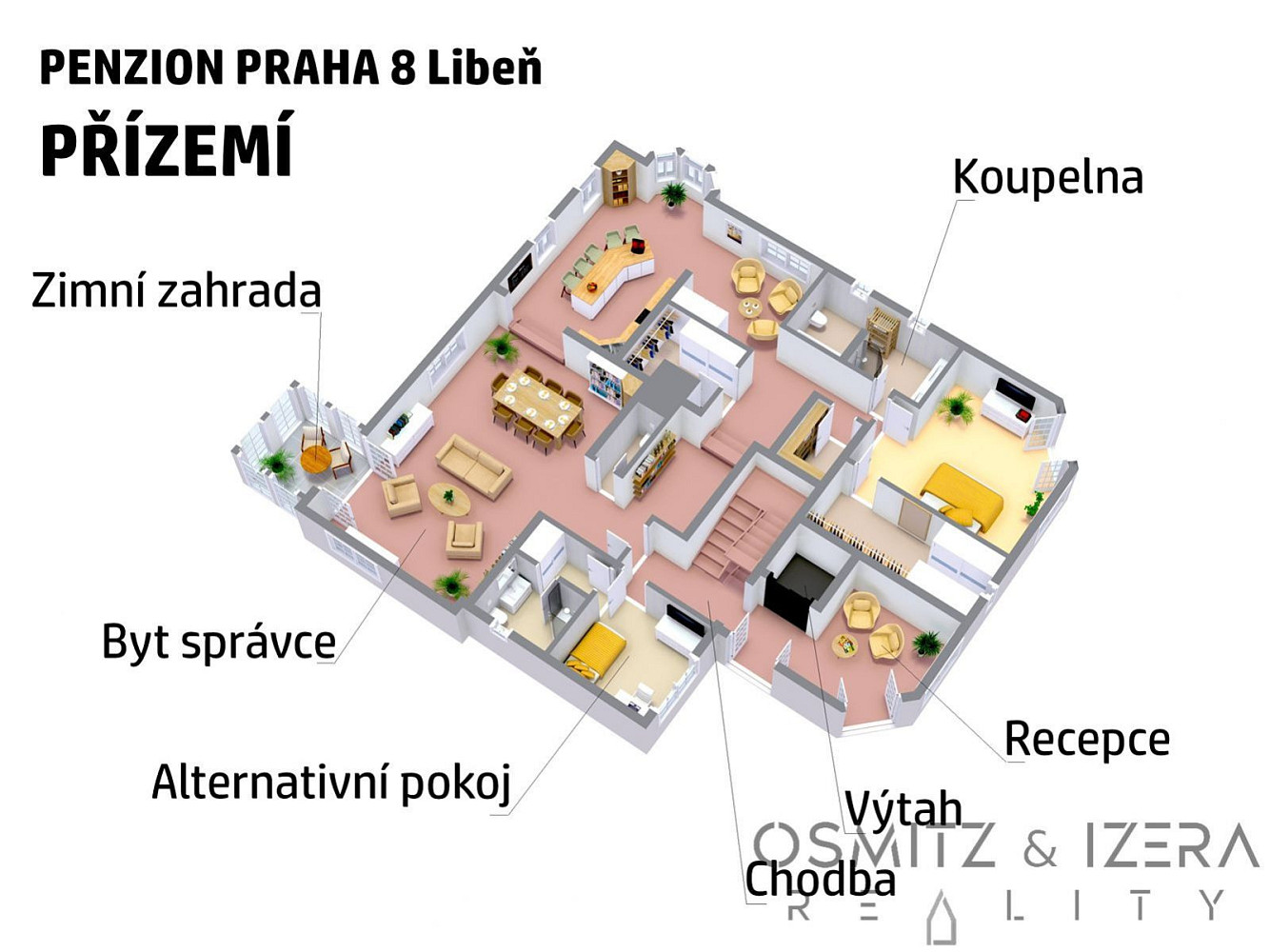 Prodej ubytovacího objektu 890 m² – pohled 6