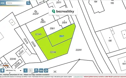Prodej stavebního pozemku 819 m², Branišovice, okres Brno-venkov