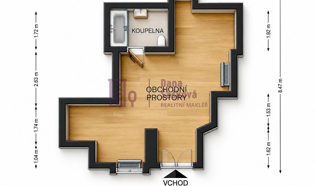 Pronájem obchodních prostor 41 m², Jindřichův Hradec – náhled fotky 5