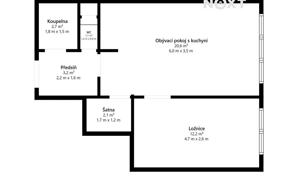 Prodej bytu 2+kk 42 m², Praha – náhled fotky 3