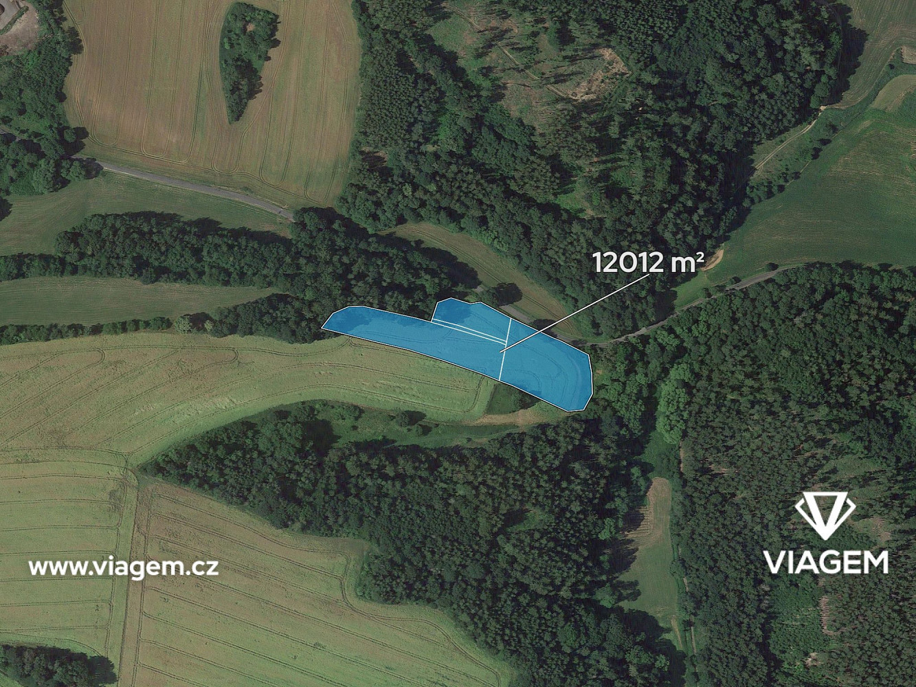 Pole 12 012 m², Podíl 50 % o výměře 6 006 m² – pohled 2
