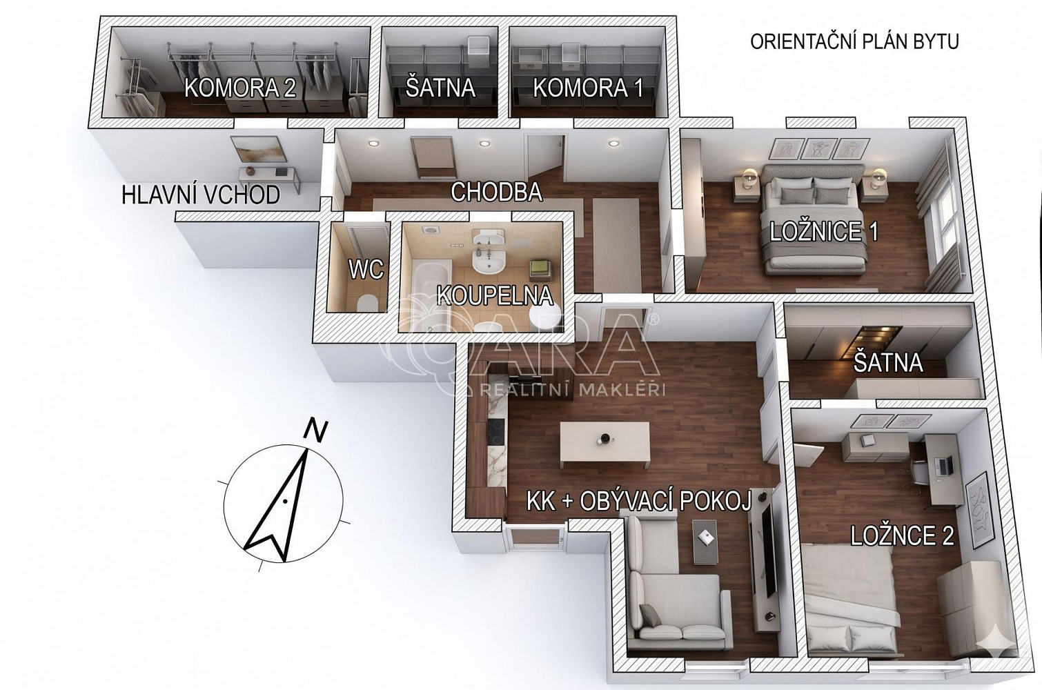 Pronájem bytu 3+kk 95 m² — photo 3