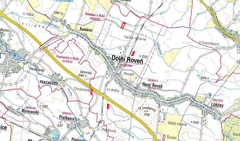 Prodej pole 36 215 m², Dolní Roveň – náhled fotky 5