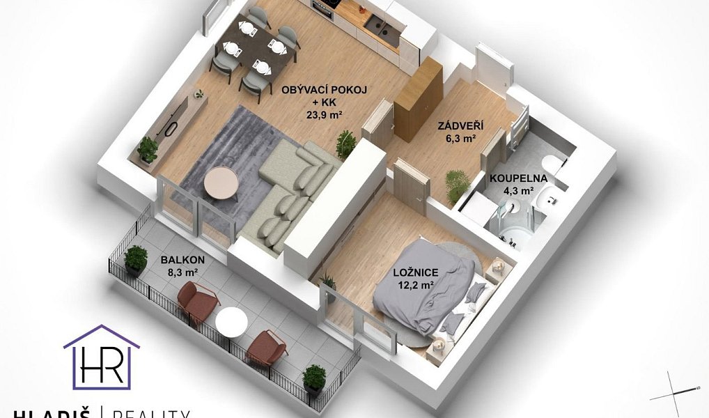 Prodej bytu 2+kk 46 m², Fryšták – náhled fotky 25