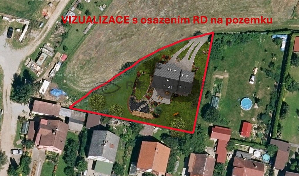 Prodej stavebního pozemku 1 203 m², Dubičné – náhled fotky 3