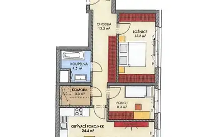 Prodej bytu 3+kk 73 m²