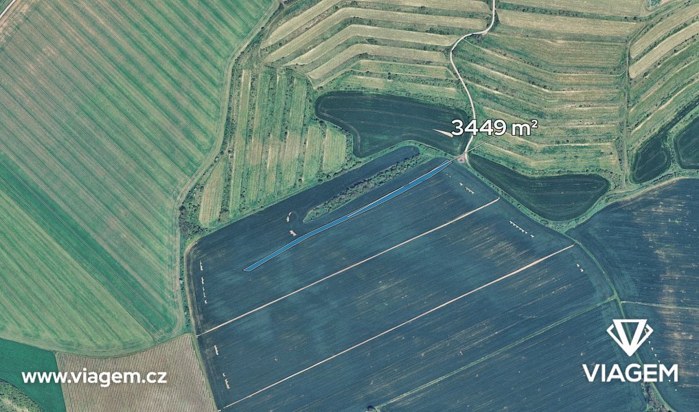 Prodej pole 3 449 m², Nosislav – náhled fotky 2