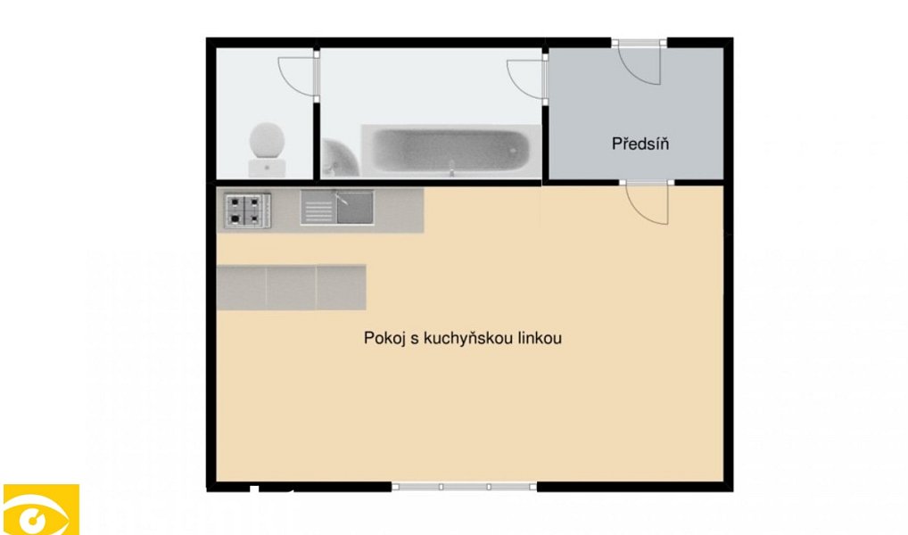 Prodej bytu 1+kk 20 m², Plzeň – náhled fotky 2