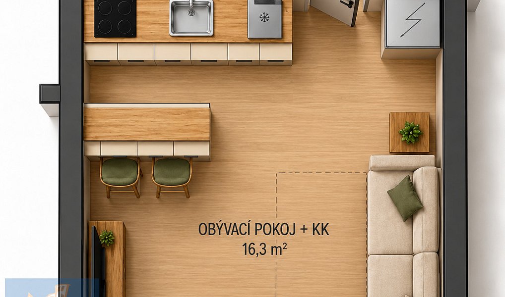 Pronájem bytu 1+kk 28 m², Kralupy nad Vltavou – náhled fotky 9