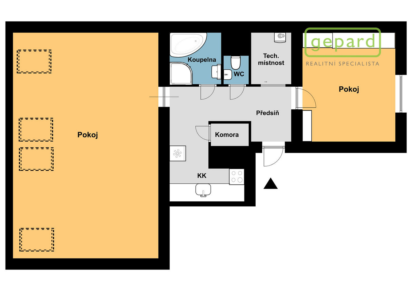 Pronájem bytu 2+kk 75 m² – fotografie 4