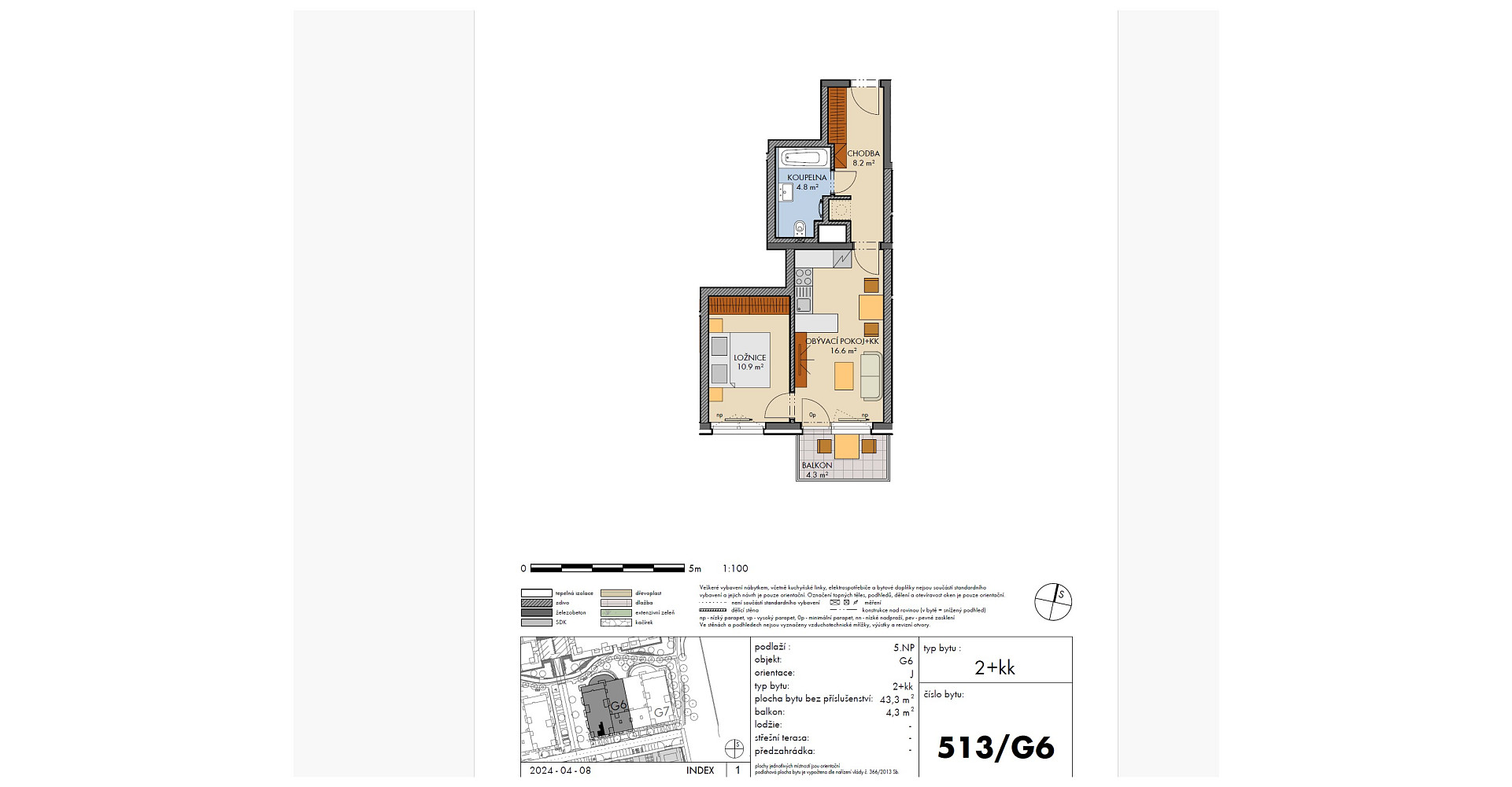 Prodej bytu 2+kk 43 m² - Ansicht 3