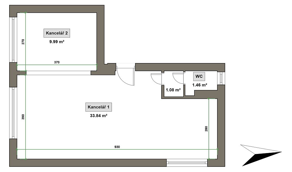 Pronájem kanceláře 44 m², Zlín – náhled fotky 3
