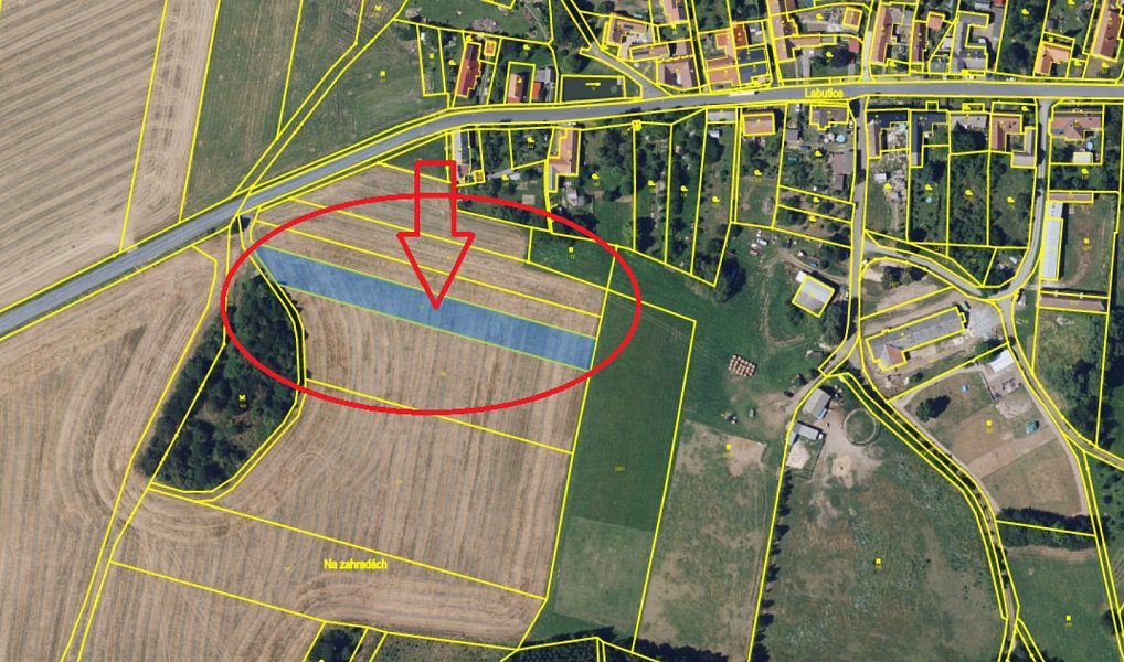 Prodej pole 864 m², Lipová – náhled fotky 2