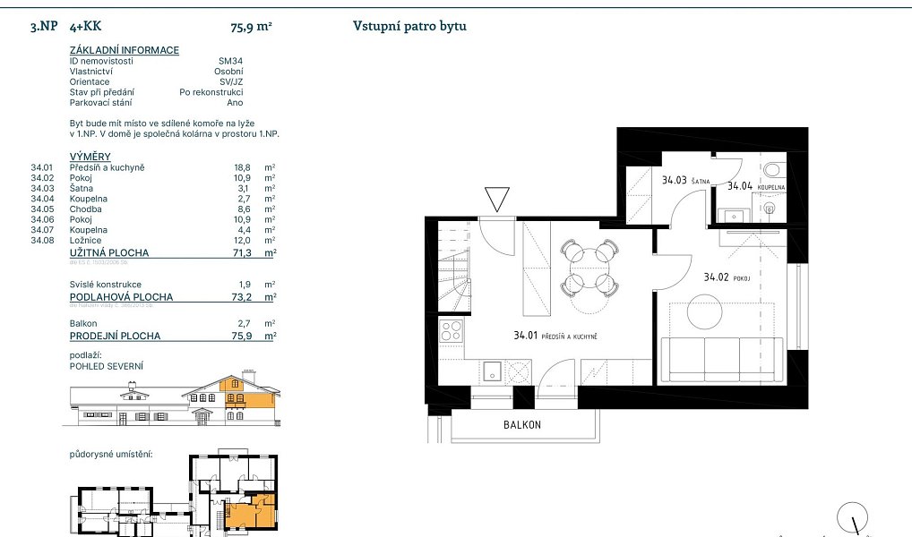 Prodej bytu 4+kk 71 m², Špindlerův Mlýn – náhled fotky 2