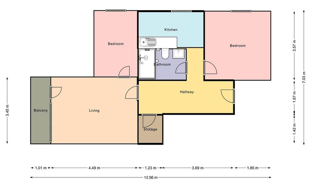 Pronájem bytu 3+1 58 m², Chomutov – náhled fotky 15