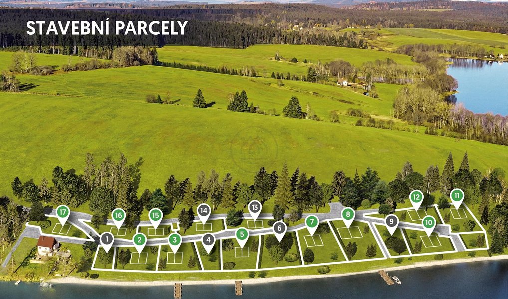 Prodej stavebního pozemku 744 m², Frymburk – náhled fotky 4