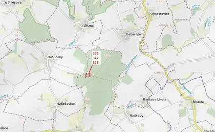 Dražba lesa 1 703 m², Šišma