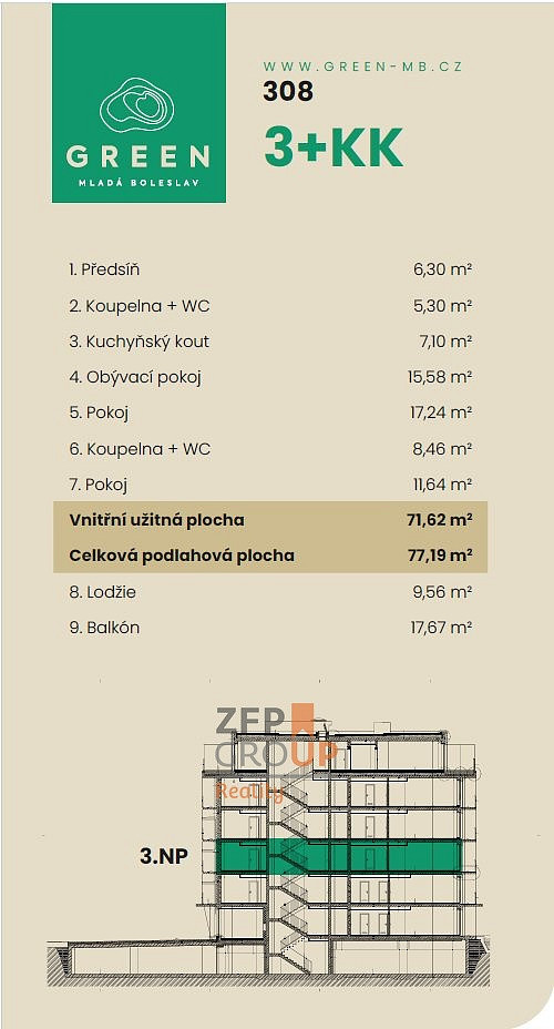 Prodej bytu 3+kk 77 m² – fotografie 5