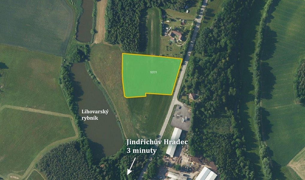 Prodej pozemku, 6762 m², Jindřichův Hradec, Rodvínov
