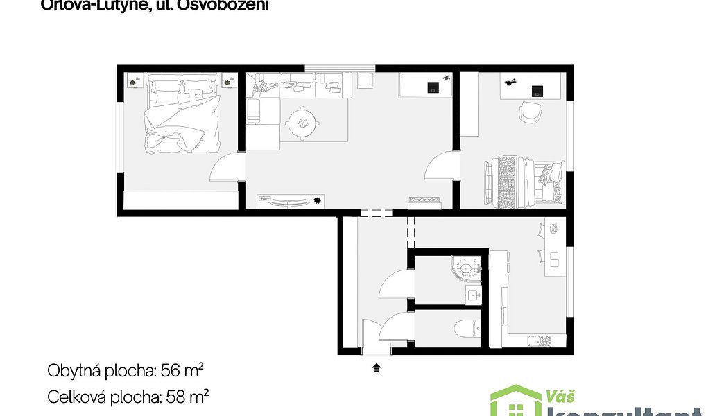 Prodej bytu 3+1 58 m², Orlová – náhled fotky 23