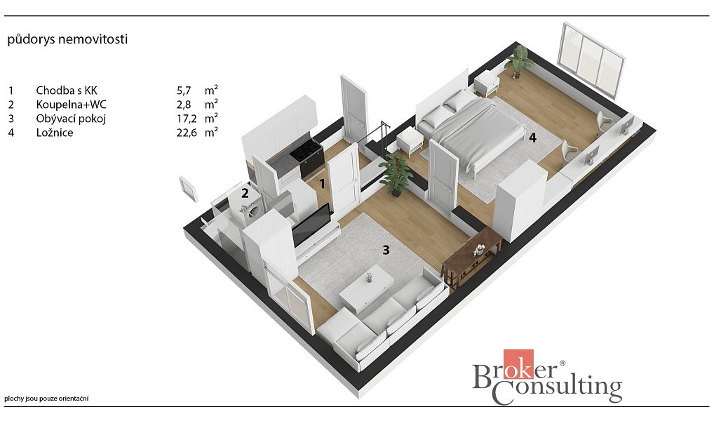 Prodej bytu 1+1 59 m², Hradec Králové – náhled fotky 4