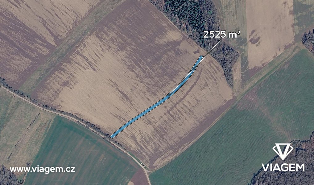 Prodej pole 1 578 m², Dobrkovice – náhled fotky 2