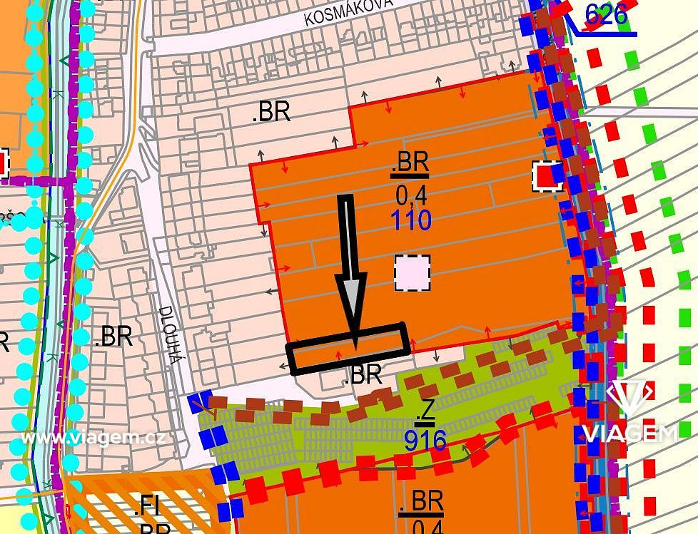Prodej stavebního pozemku 840 m² – fotografie 3