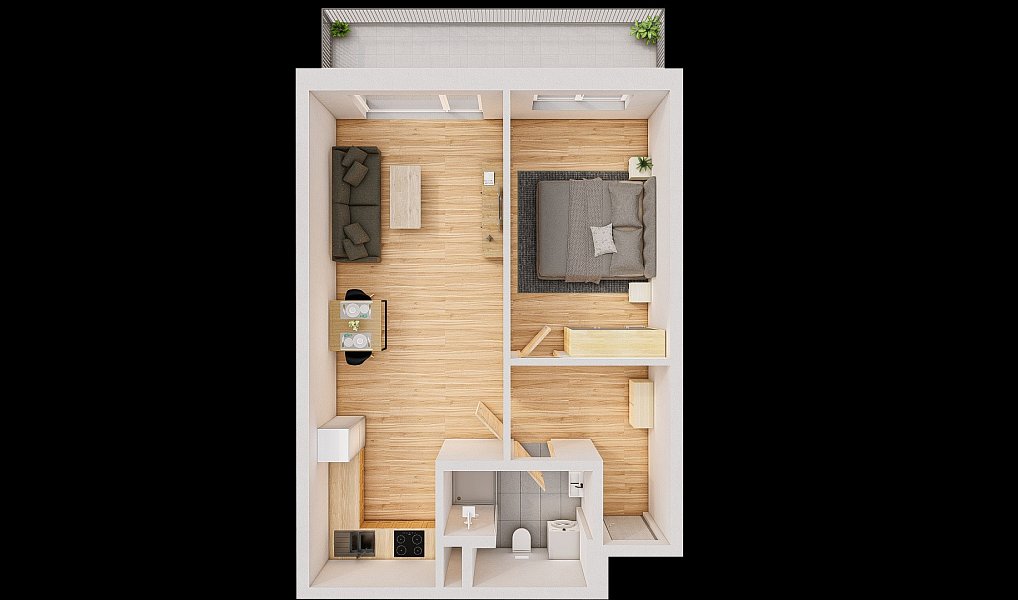 Prodej bytu 2+kk 61 m², České Budějovice – náhled fotky 3