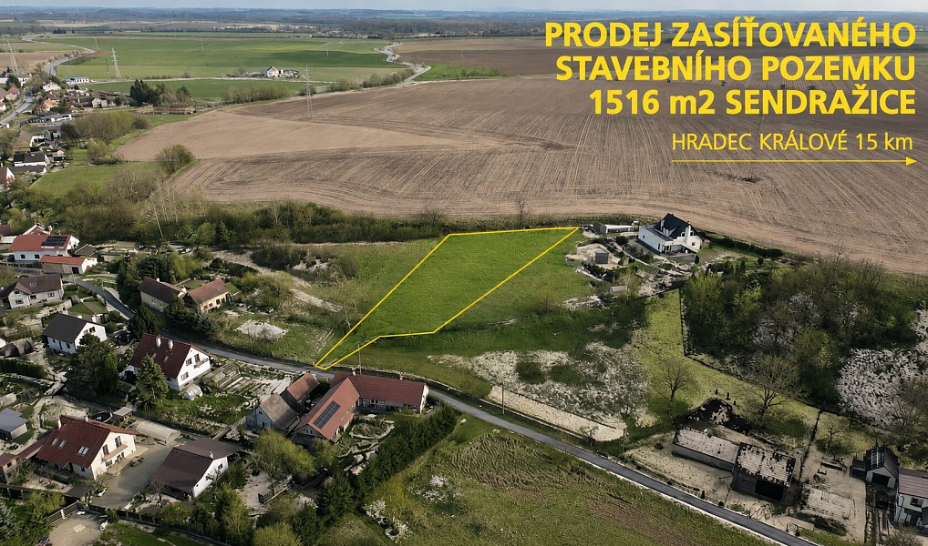 Prodej stavebního pozemku 1 516 m², Sendražice – náhled fotky 2