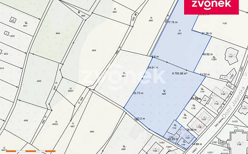 Prodej stavebního pozemku 6 879 m², Vsetín