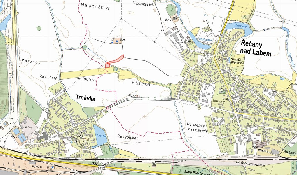 Prodej pole 3 313 m², Řečany nad Labem – náhled fotky 2