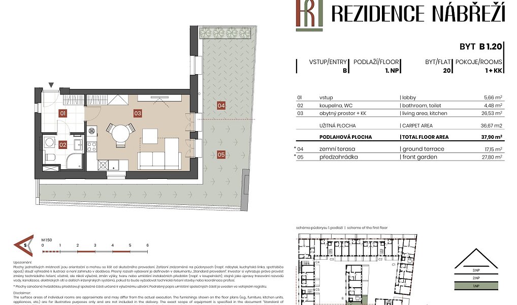 Prodej bytu 1+kk 37 m², Brandýs nad Labem-Stará Boleslav – náhled fotky 2