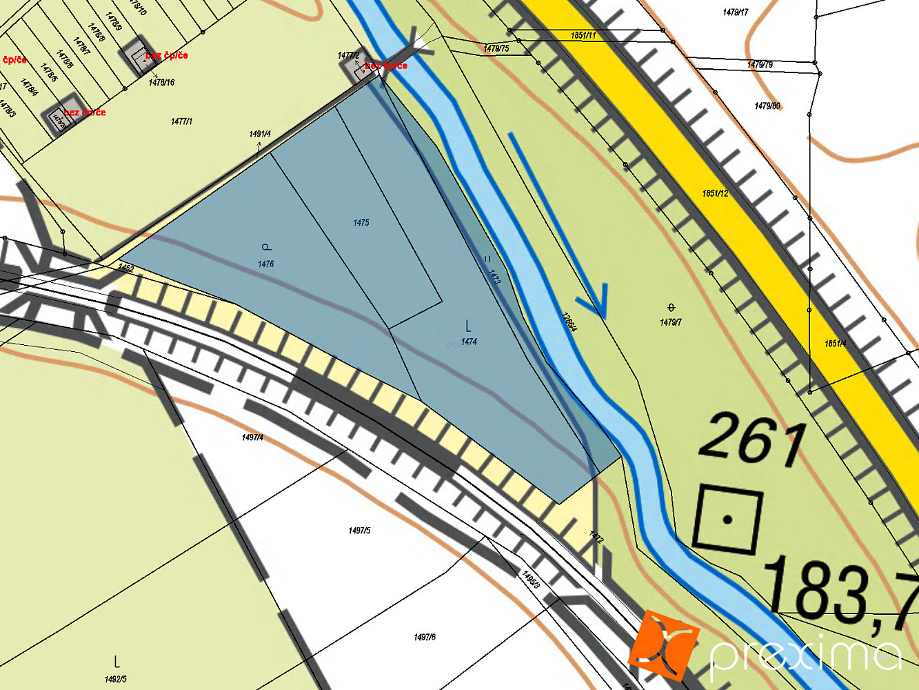 Prodej pozemku 1 526 m² – fotografie 3