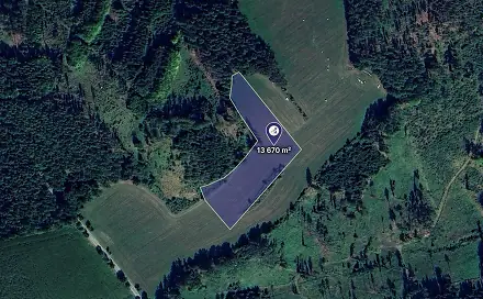 Prodej louky 13 670 m², Pravonín, okres Benešov